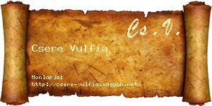 Csere Vulfia névjegykártya